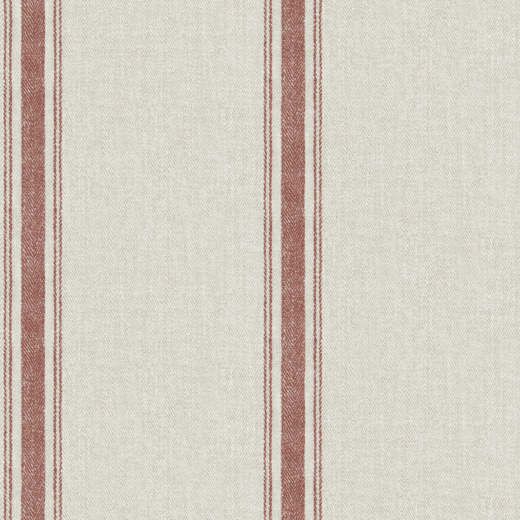 Linette Red Fabric Stripe Wallpaper