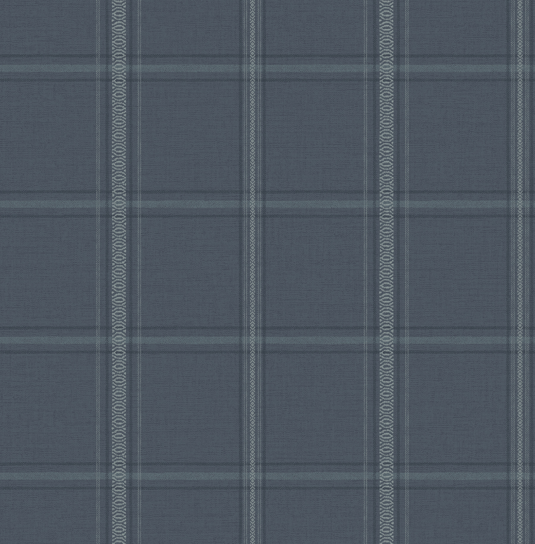 Auberge Dark Blue Plaid Wallpaper