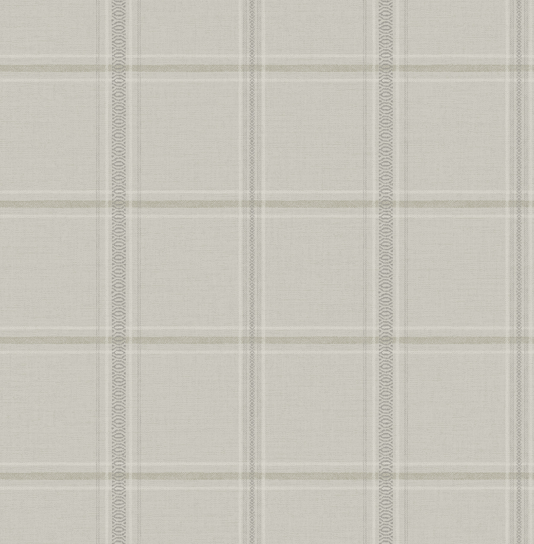 Auberge Taupe Plaid Wallpaper