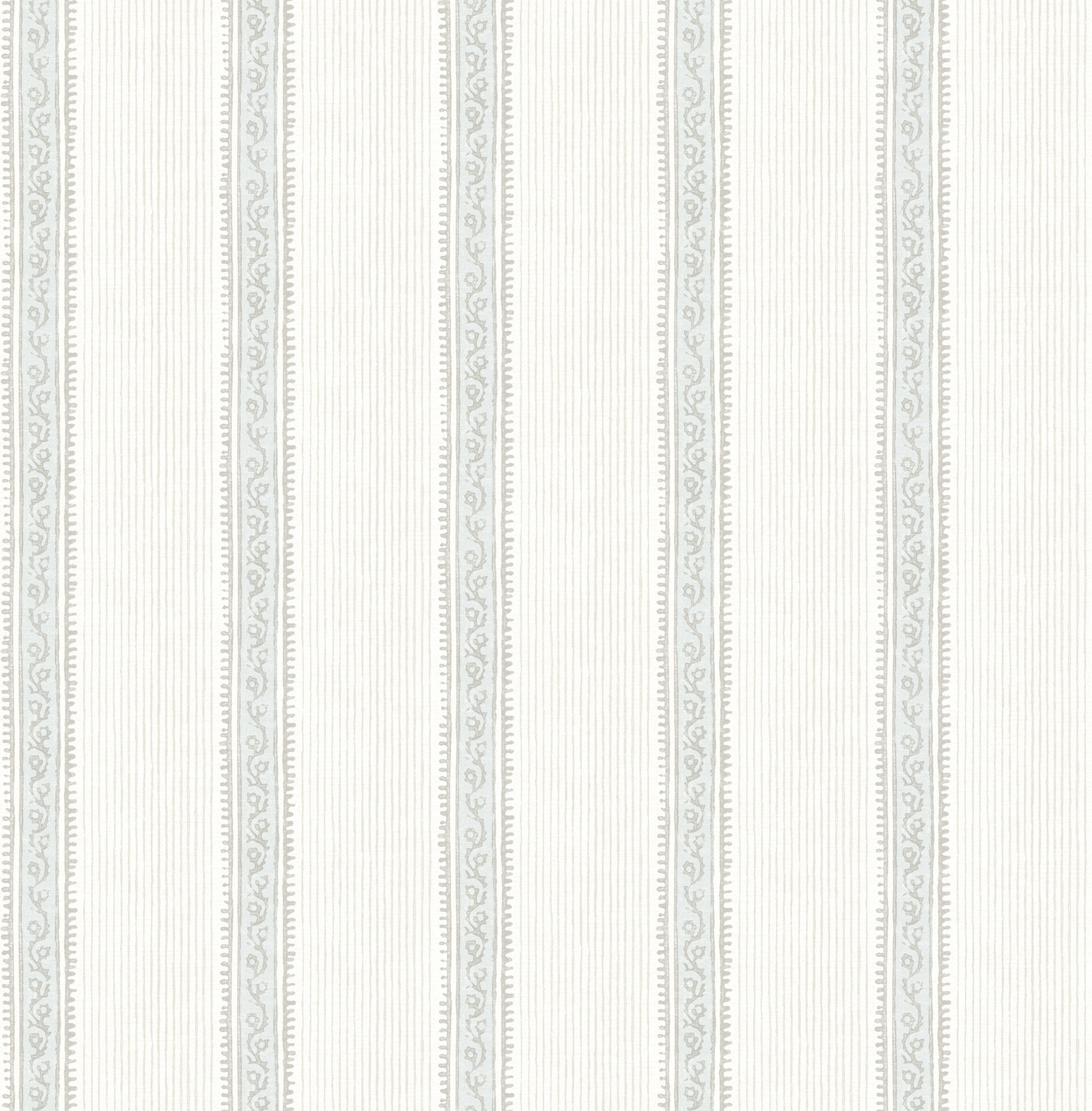 Mandevilla Light Blue Vine Stripe Wallpaper