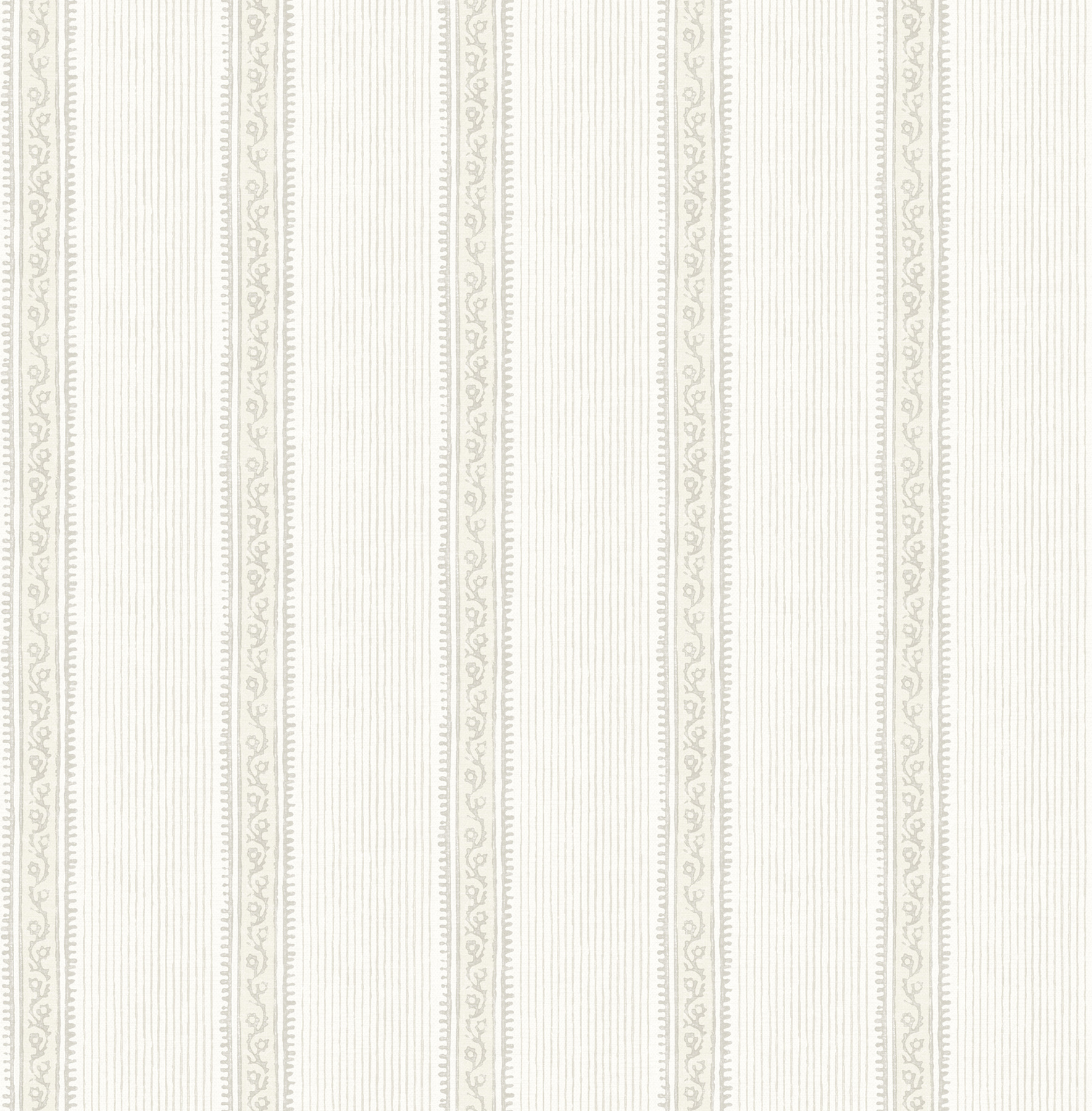 Mandevilla Beige Vine Stripe Wallpaper