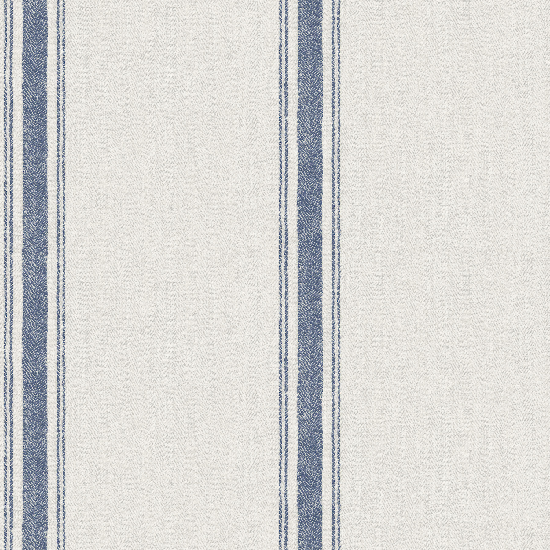 Linette Blue Fabric Stripe Wallpaper