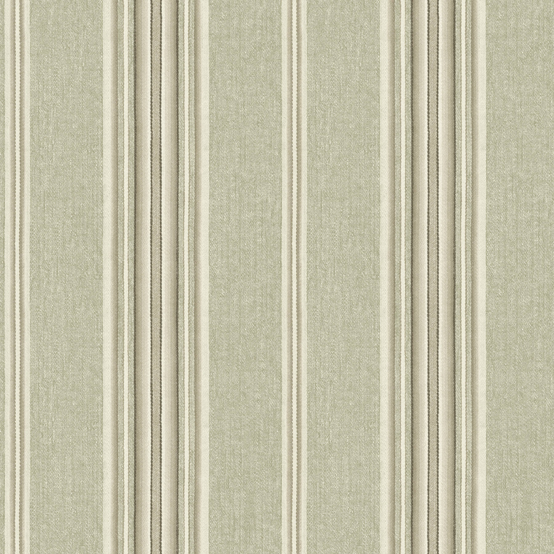 Calvados Moss Linen Stripe Wallpaper