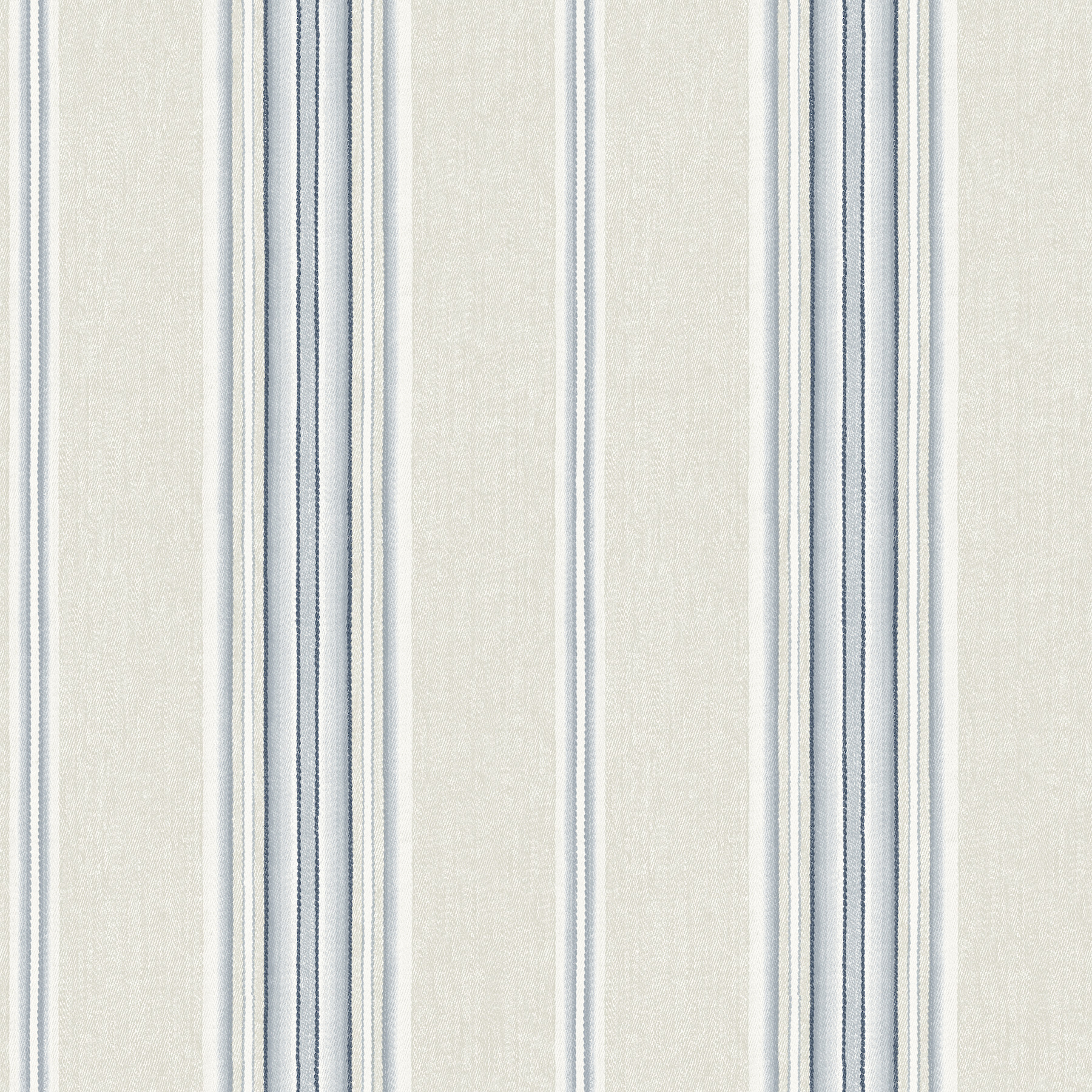 Calvados Blue Linen Stripe Wallpaper