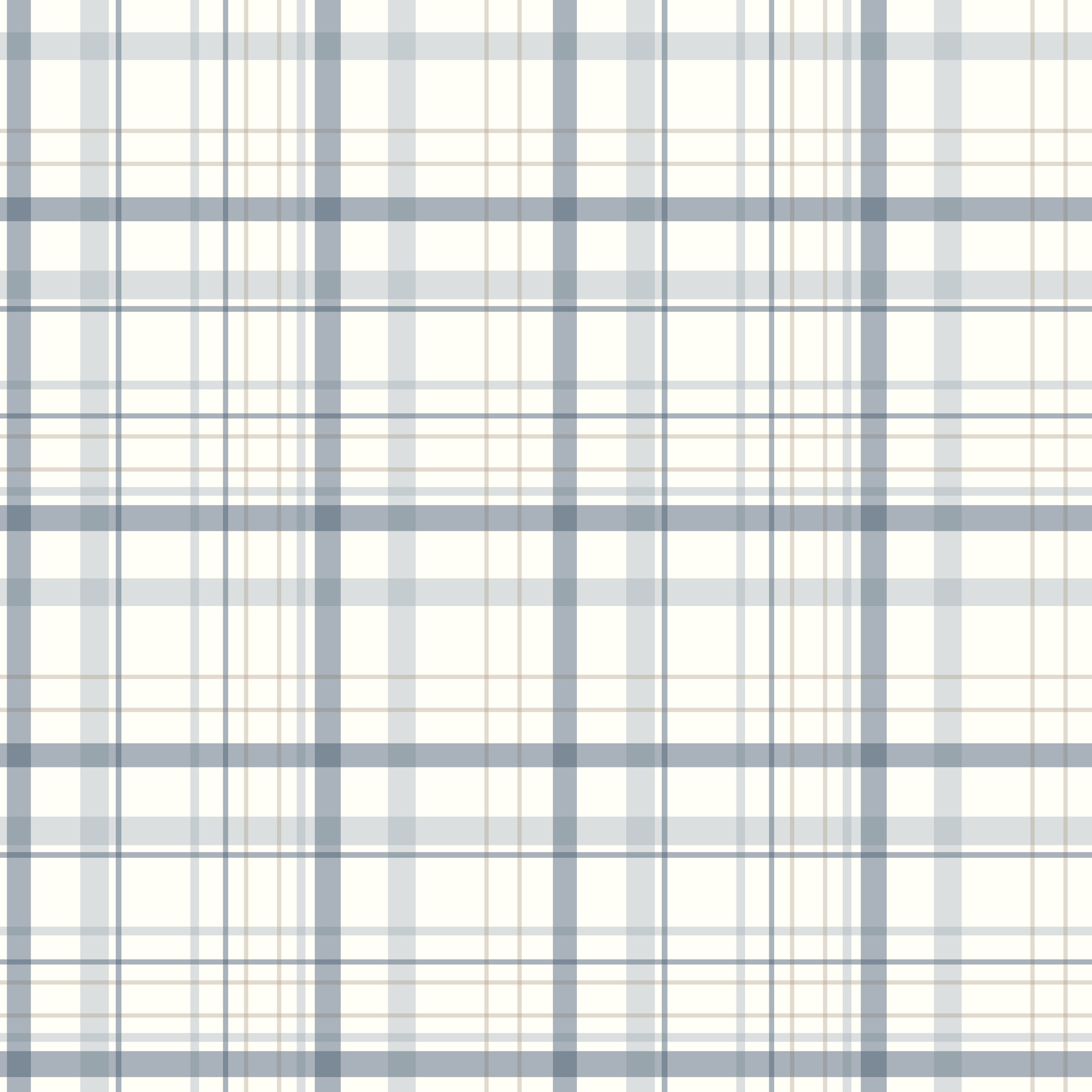 Burgess Blue Plaid Wallpaper