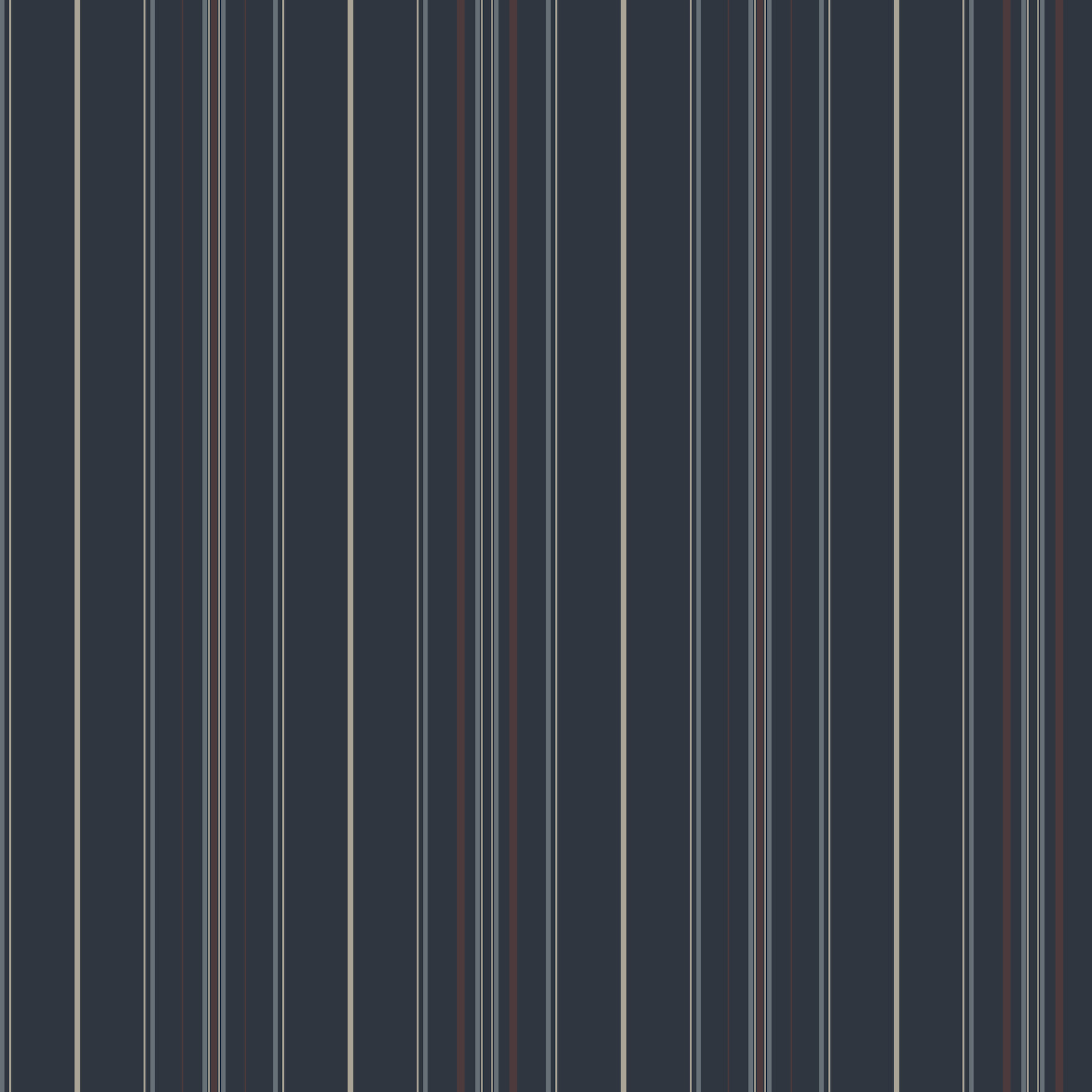 Lascelle Navy Modern Pinstripe Wallpaper