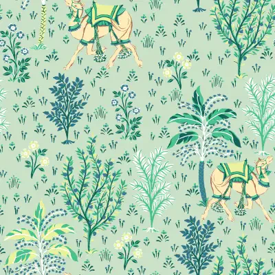 Avocado Camel's Courtyard Peel & Stick Wallpaper