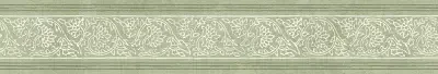 Carved Floral Green Trim Wall Border