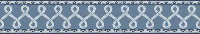 Scalloped Ribbon Blue Trim Wall Border
