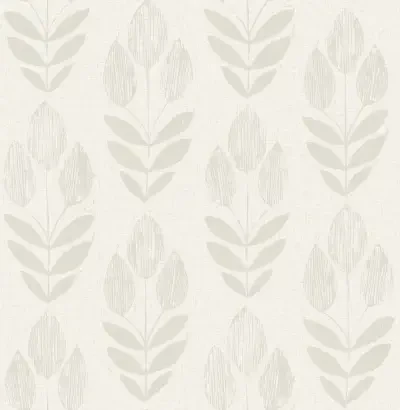 Garland Light Grey Block Tulip Wallpaper