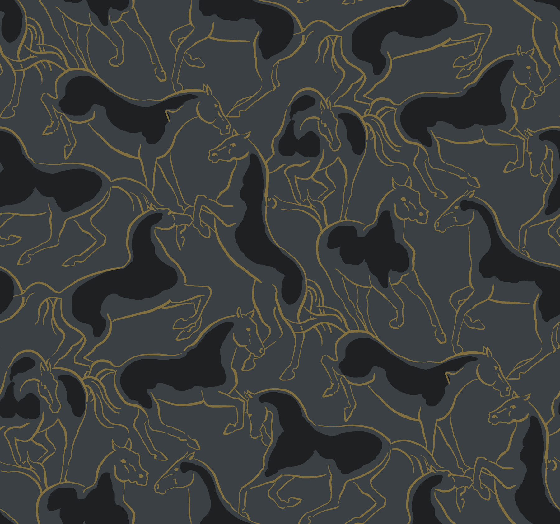 Dressage Gold Stallions Wallpaper