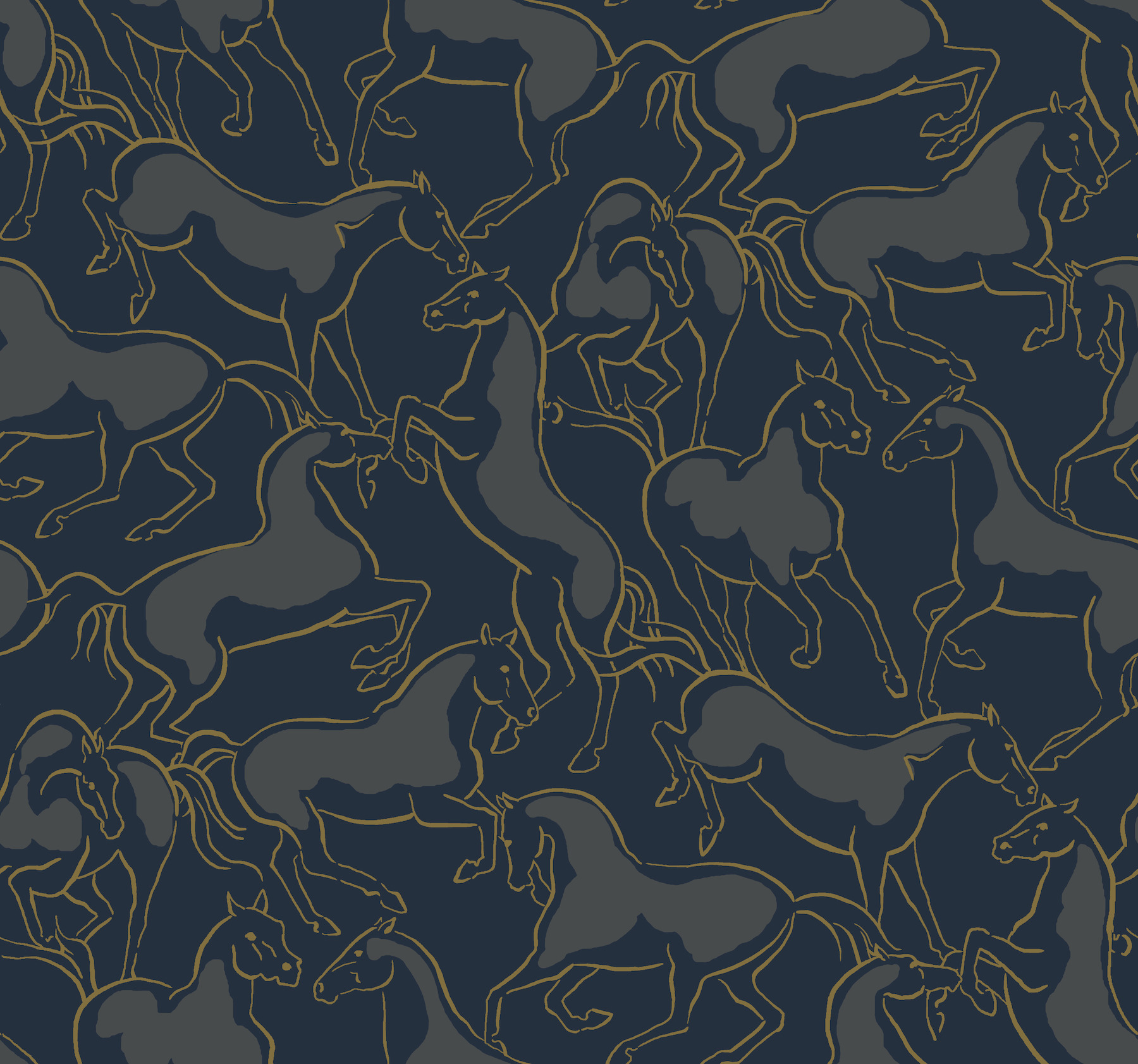 Dressage Navy Stallions Wallpaper