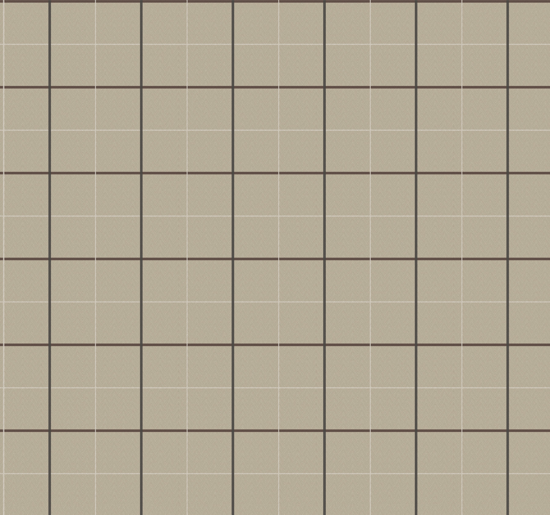 Tattersall Brown Plaid Wallpaper