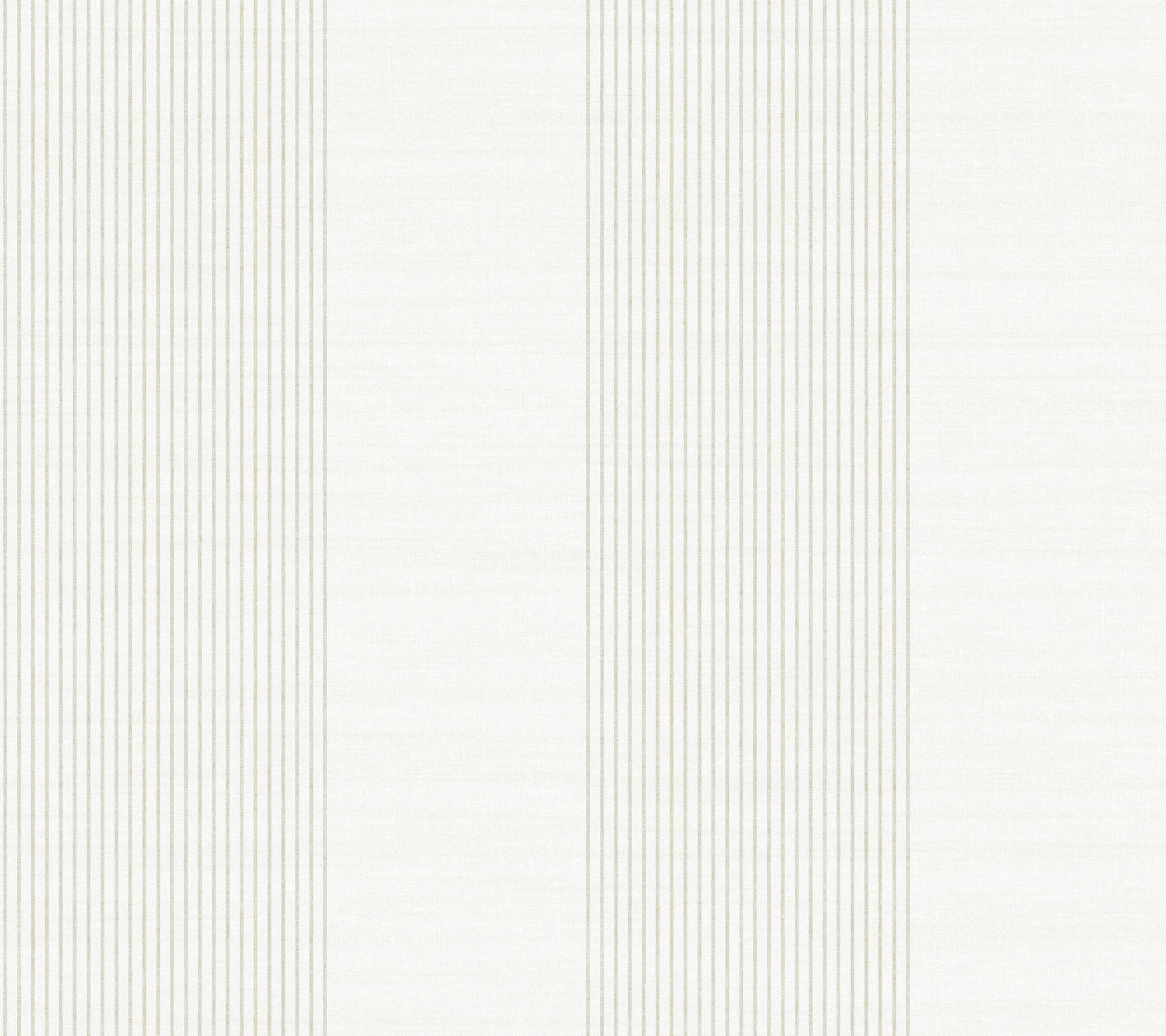 Archer Stripe White Faux Linen Wallpaper
