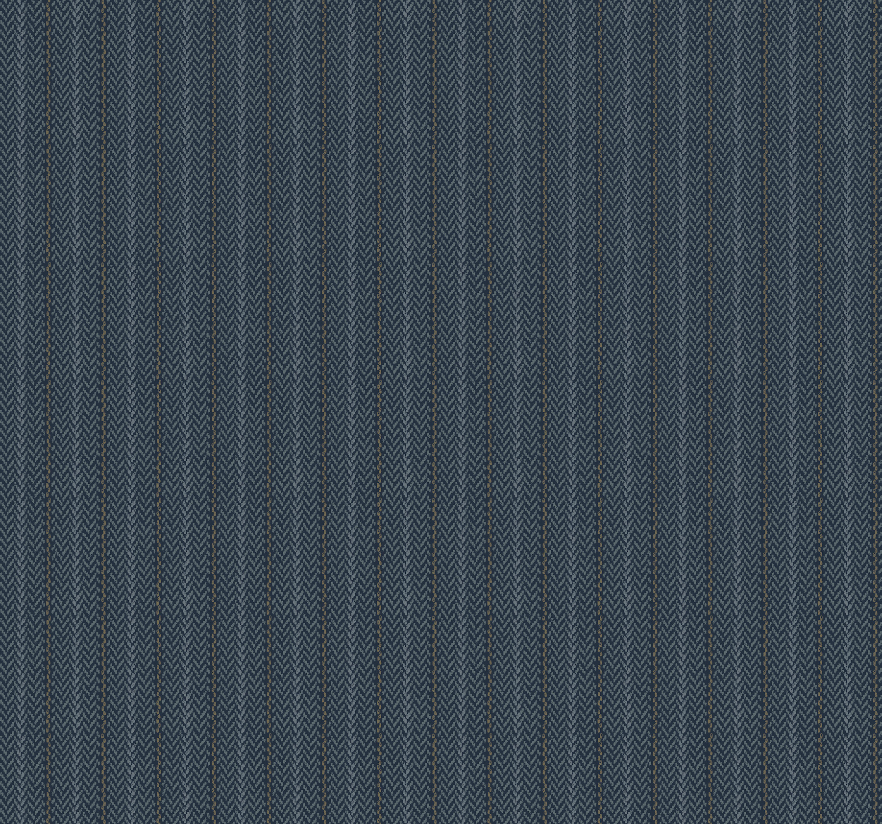 Elkan Stripe Navy Herringbone Wallpaper