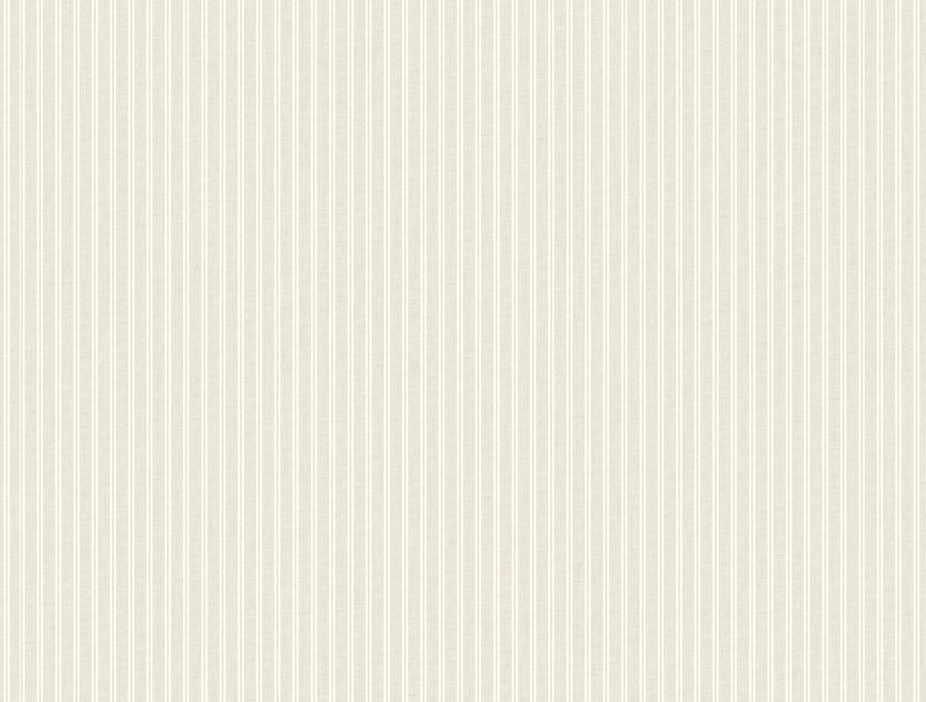 Ticking Stripe Beige Faux Linen Wallpaper