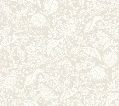 Pomegranate Beige & White Peel & Stick Wallpaper