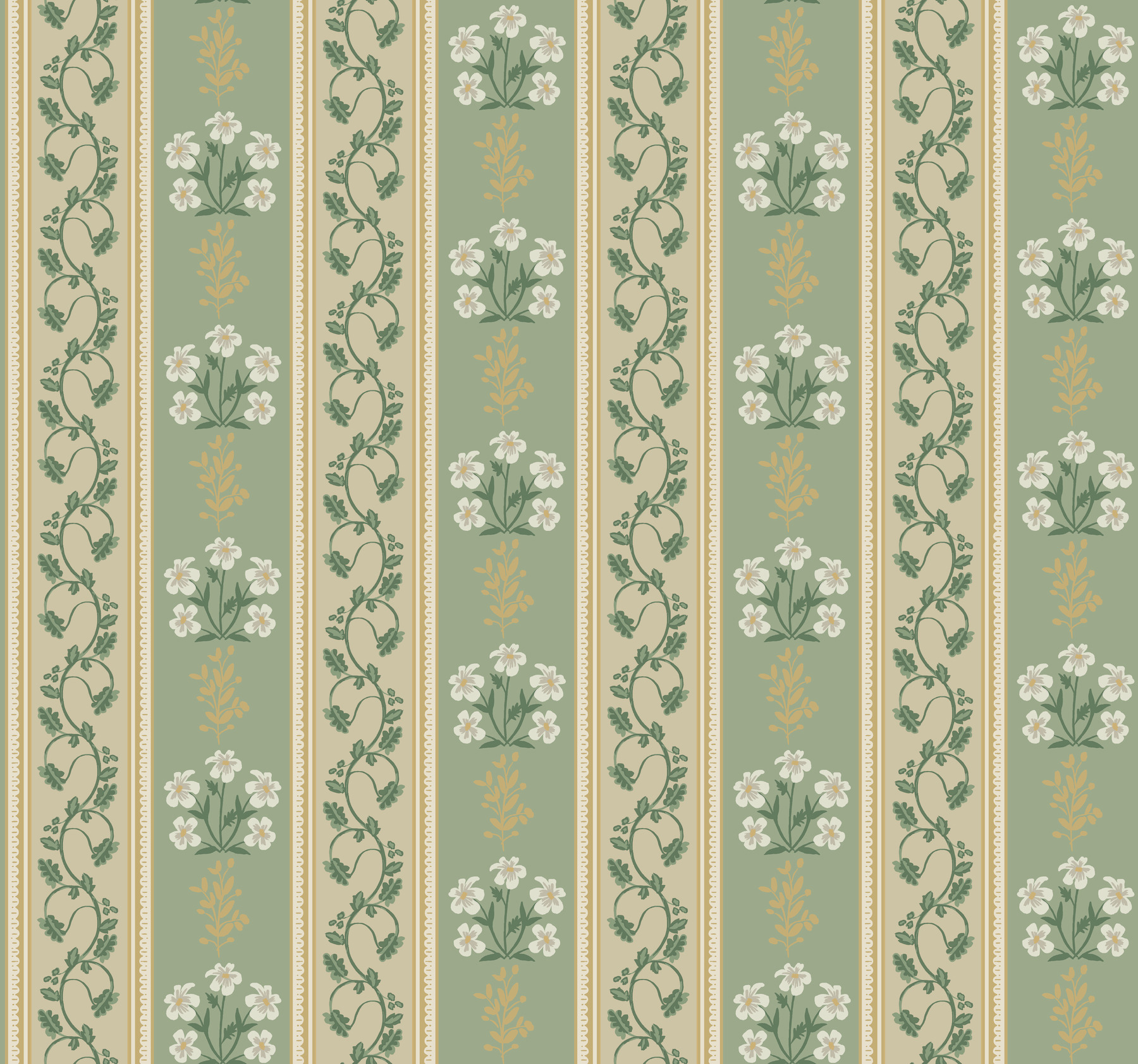 Portico Sage Wallpaper