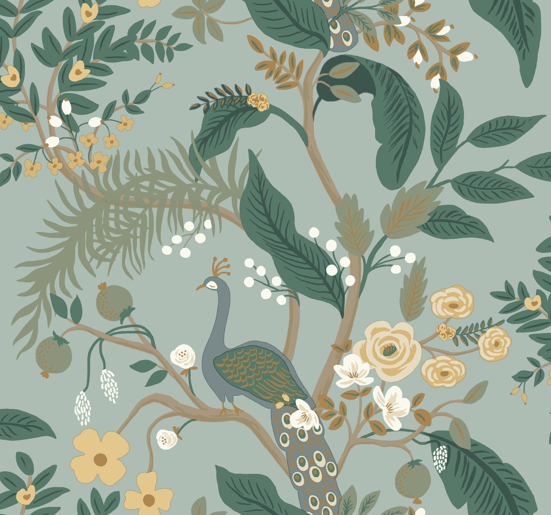 Peacock Slate Wallpaper