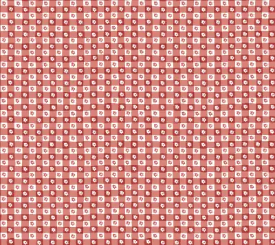 Daisy Gingham Red Floral Check Premium Peel + Stick Wallpaper