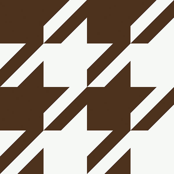 RuHoundstooth Brown Peel & Stick Wallpaper