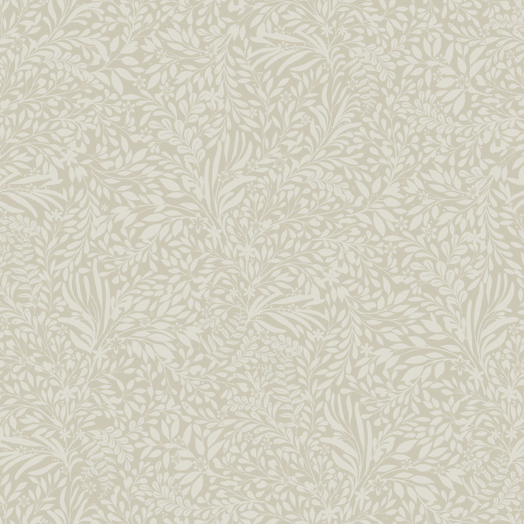 Kristina Taupe Botanical Wallpaper