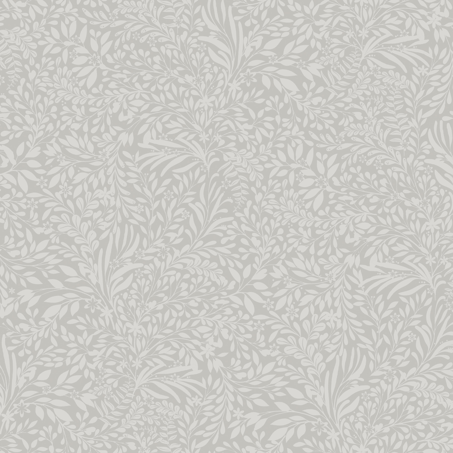 Kristina Light Grey Botanical Wallpaper