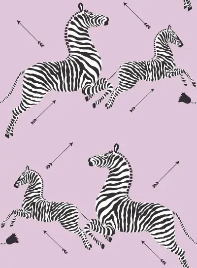Lilac Zebra Safari Peel & Stick Wallpaper