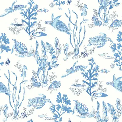 Azure Garparilla Peel & Stick Wallpaper