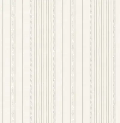 Navarres Stripe Neutral Faux Linen Wallpaper