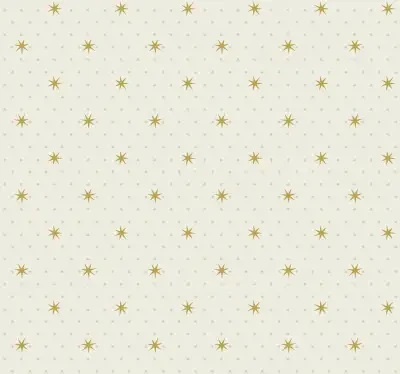 Off White Metallic Stella Star Wallpaper