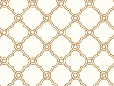  Gold Metallic Open Trellis Wallpaper