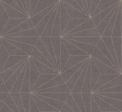 Luzon Brown Geometric Wallpaper