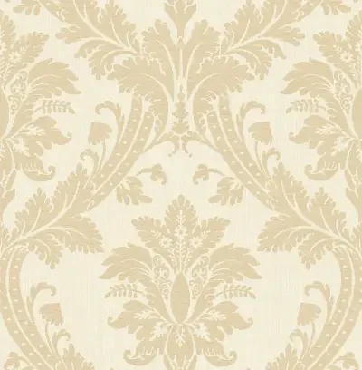 Clelia Beige Damask Wallpaper