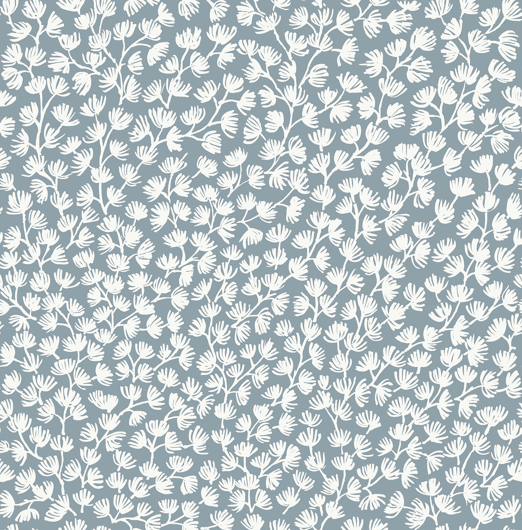 Sea Fern Slate Blue Peel & Stick Wallpaper