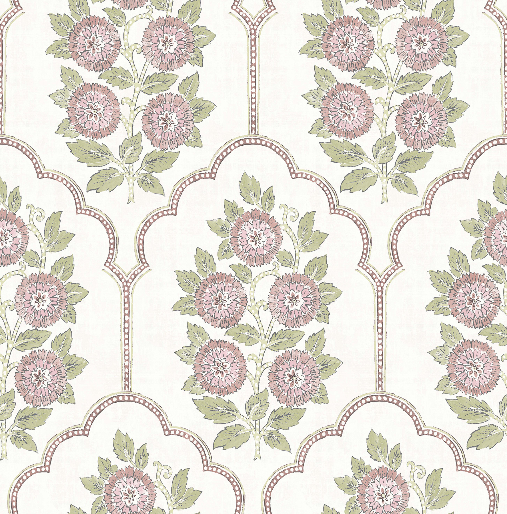 Floral Bazaar Rose Water Peel & Stick Wallpaper