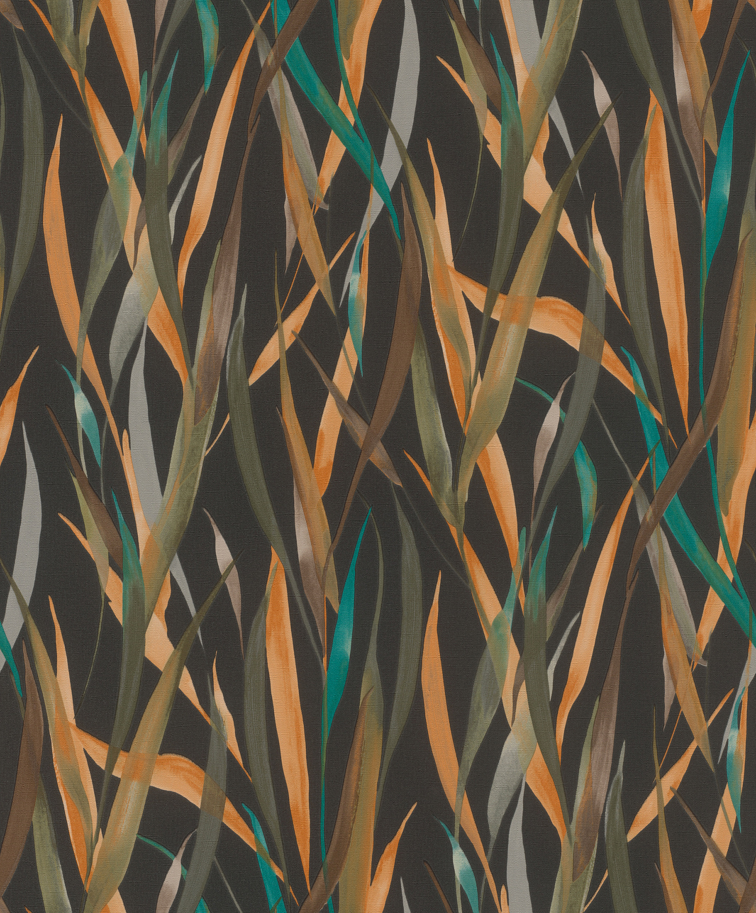 Willoughby Black Fronds Wallpaper