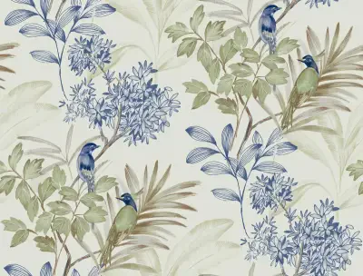 Watercolor Botanicals Premium Peel and Stick Wallpaper by York