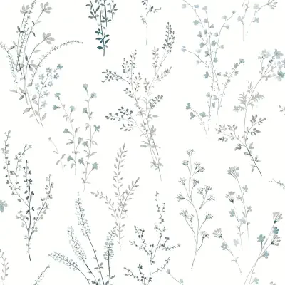 Watercolor Botanicals Premium Peel and Stick Wallpaper by York