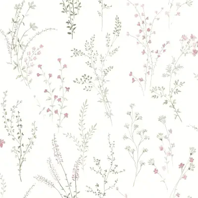 Watercolor Botanicals Premium Peel and Stick Wallpaper by York