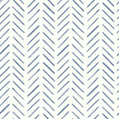 Painted Herringbone Navy Wallpaper
