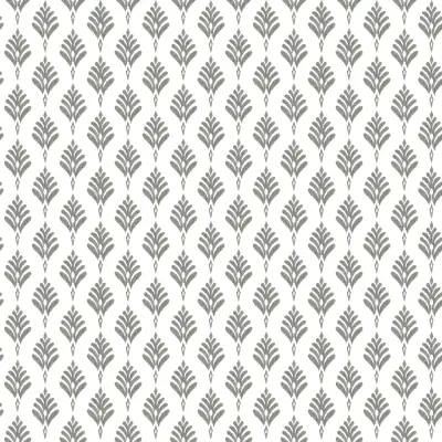 French Scallop Grey Wallpaper