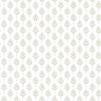 French Scallop Off White Wallpaper
