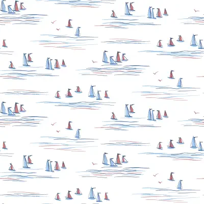 Full Sails Blue & Red Wallpaper