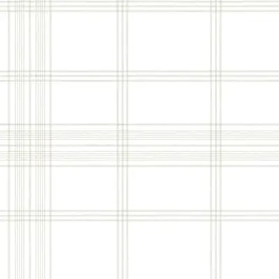 Charter Plaid Off White Wallpaper