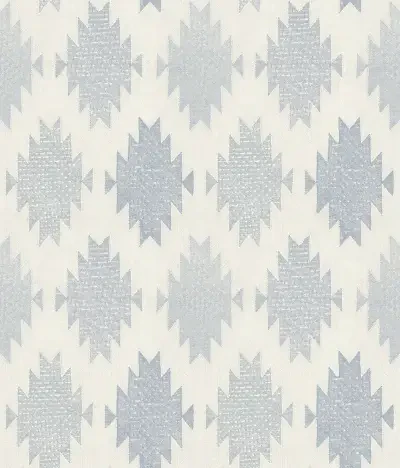 Stitched Heirloom Indigo Wallpaper