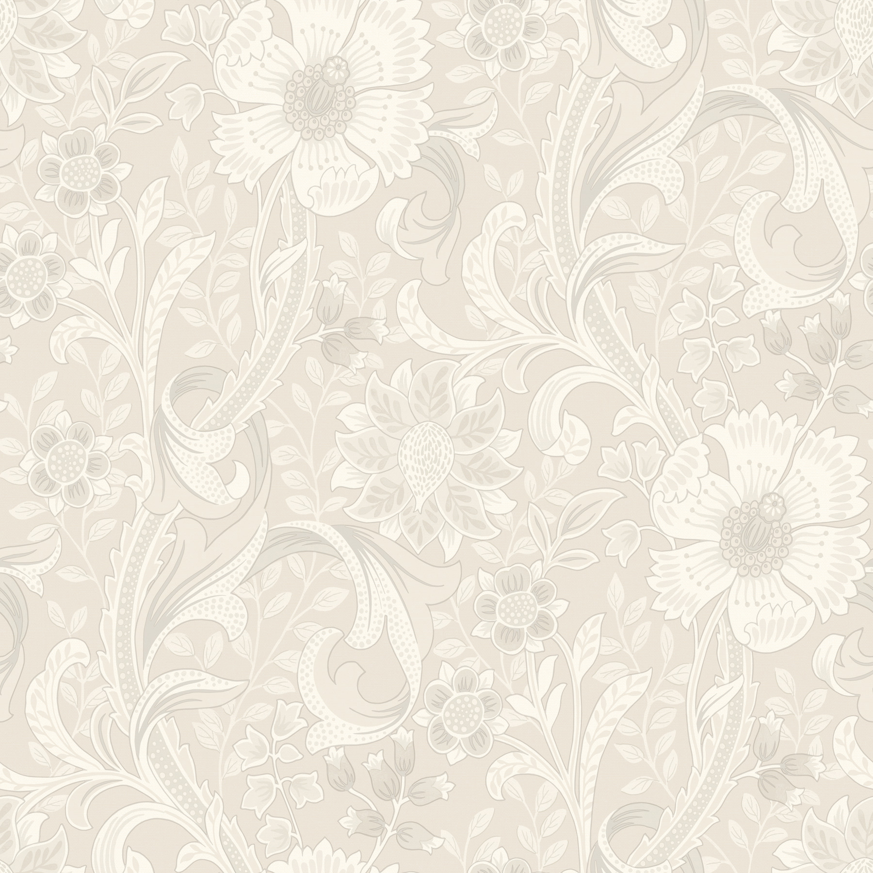 Liora Neutral Floral Trail Wallpaper