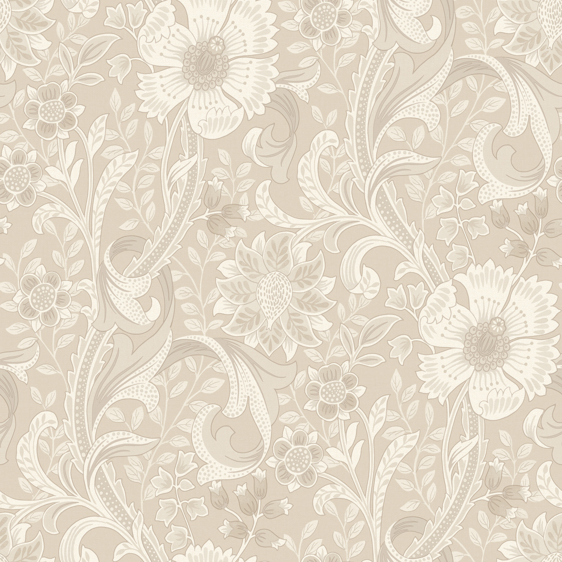Liora Beige Floral Trail Wallpaper