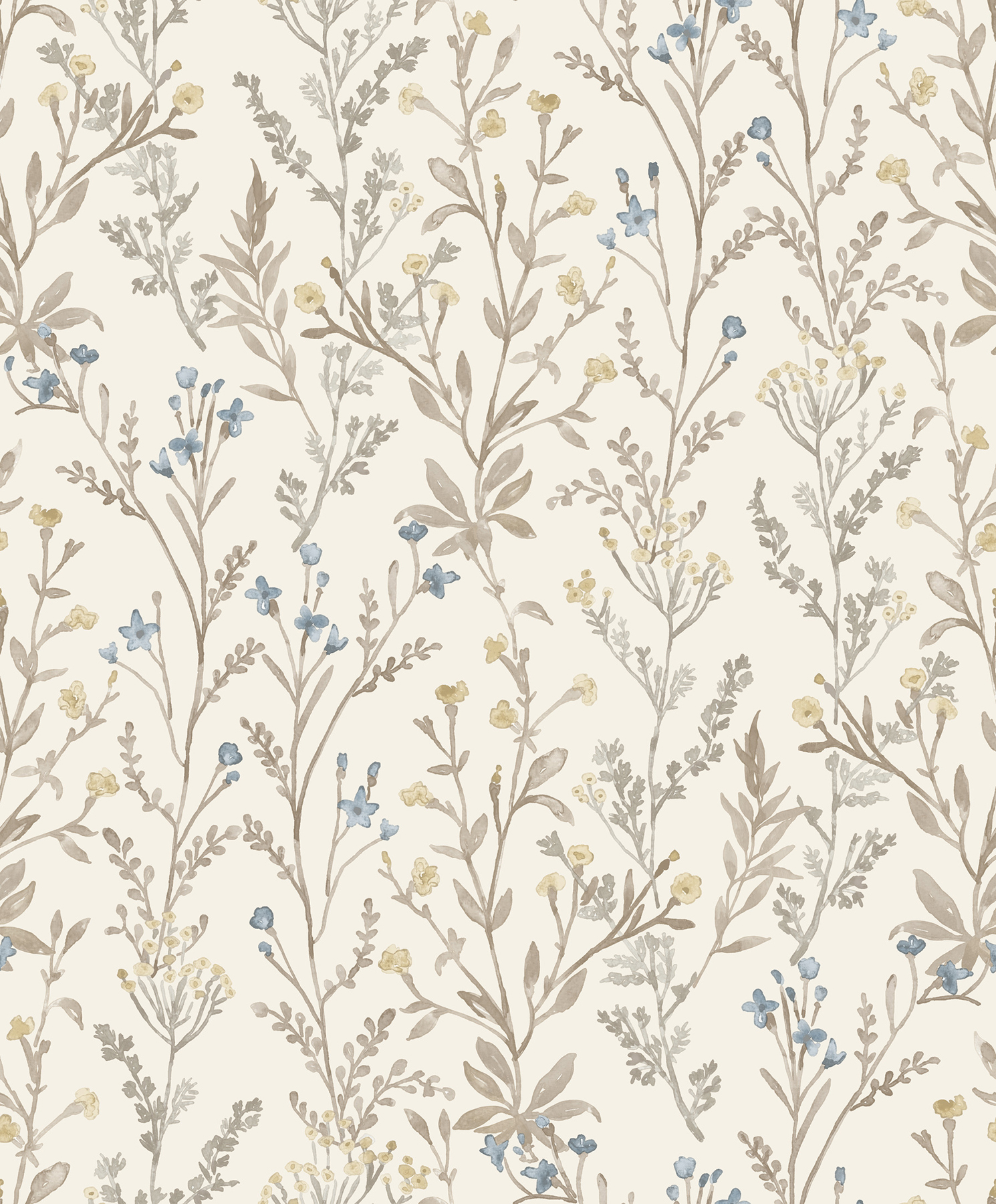 Laverne Neutral Wildflowers Wallpaper
