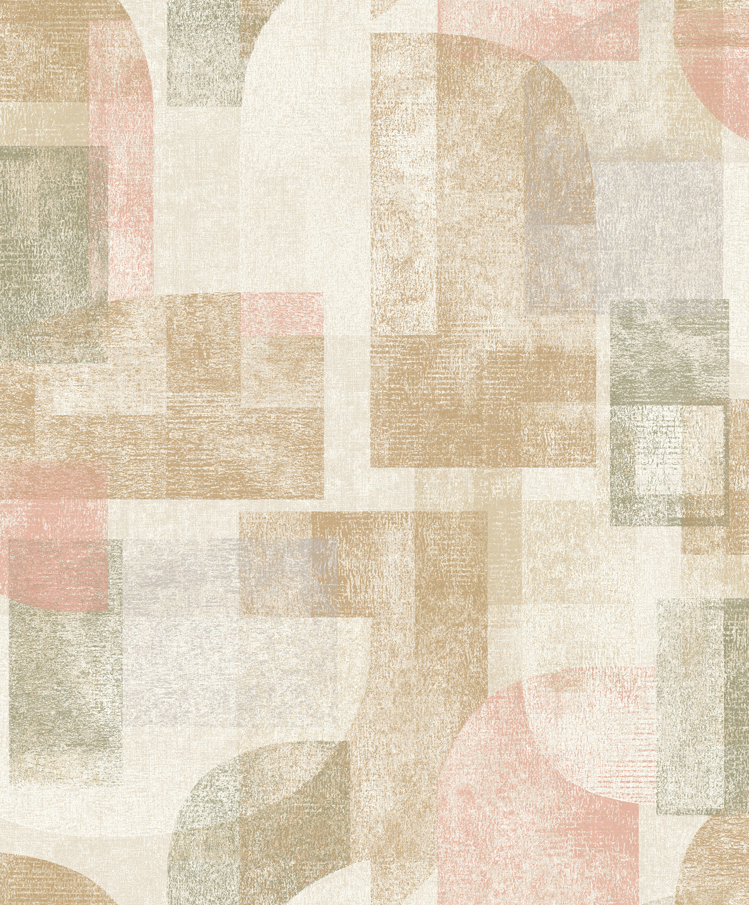 Cassandra Brown Block Geometric Wallpaper